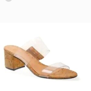 SCHUTZ VICTORIE Cork VINYL Heels Size 7